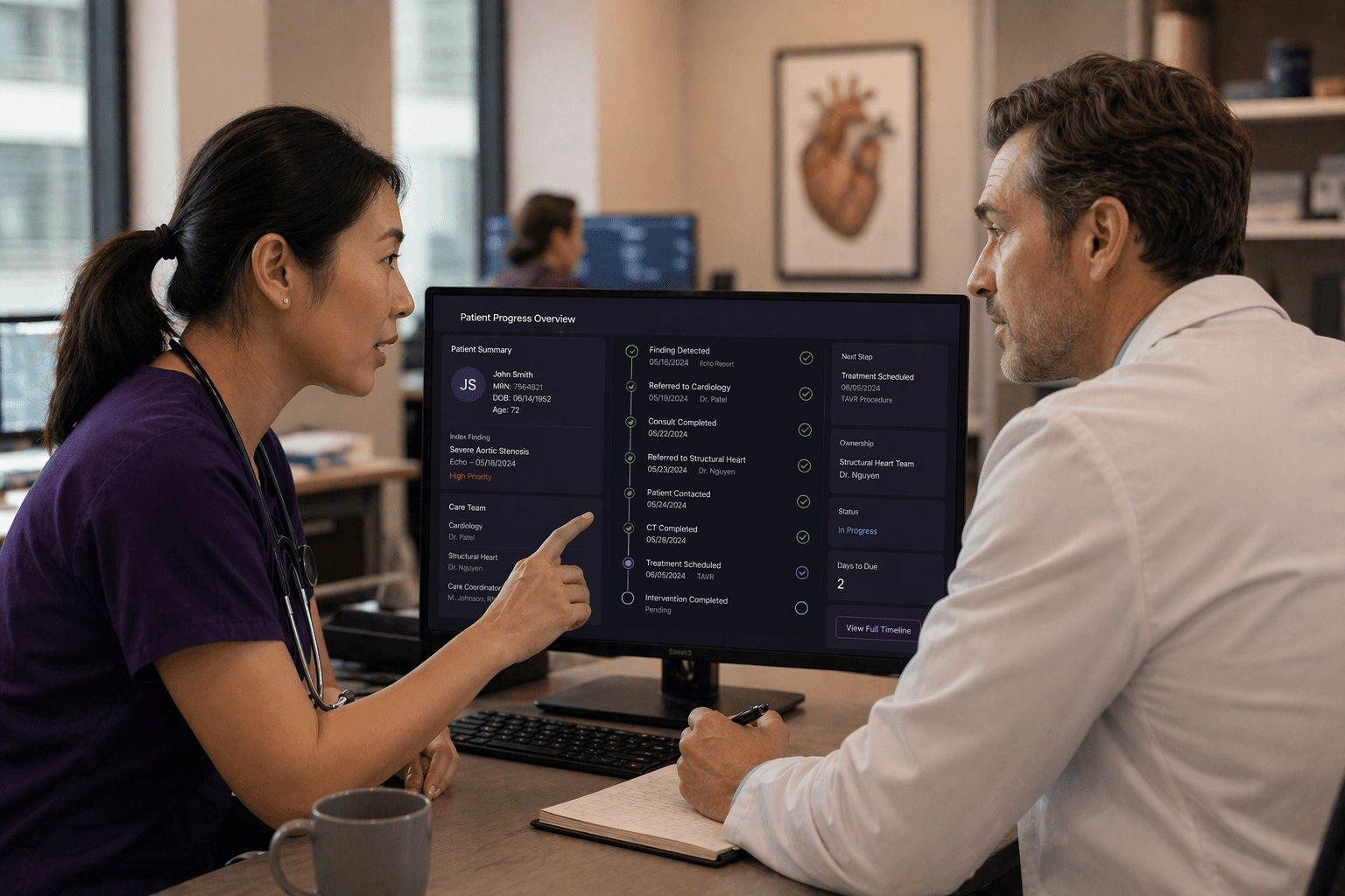 AI-Powered Detection and Care Coordination for Structural Heart Disease